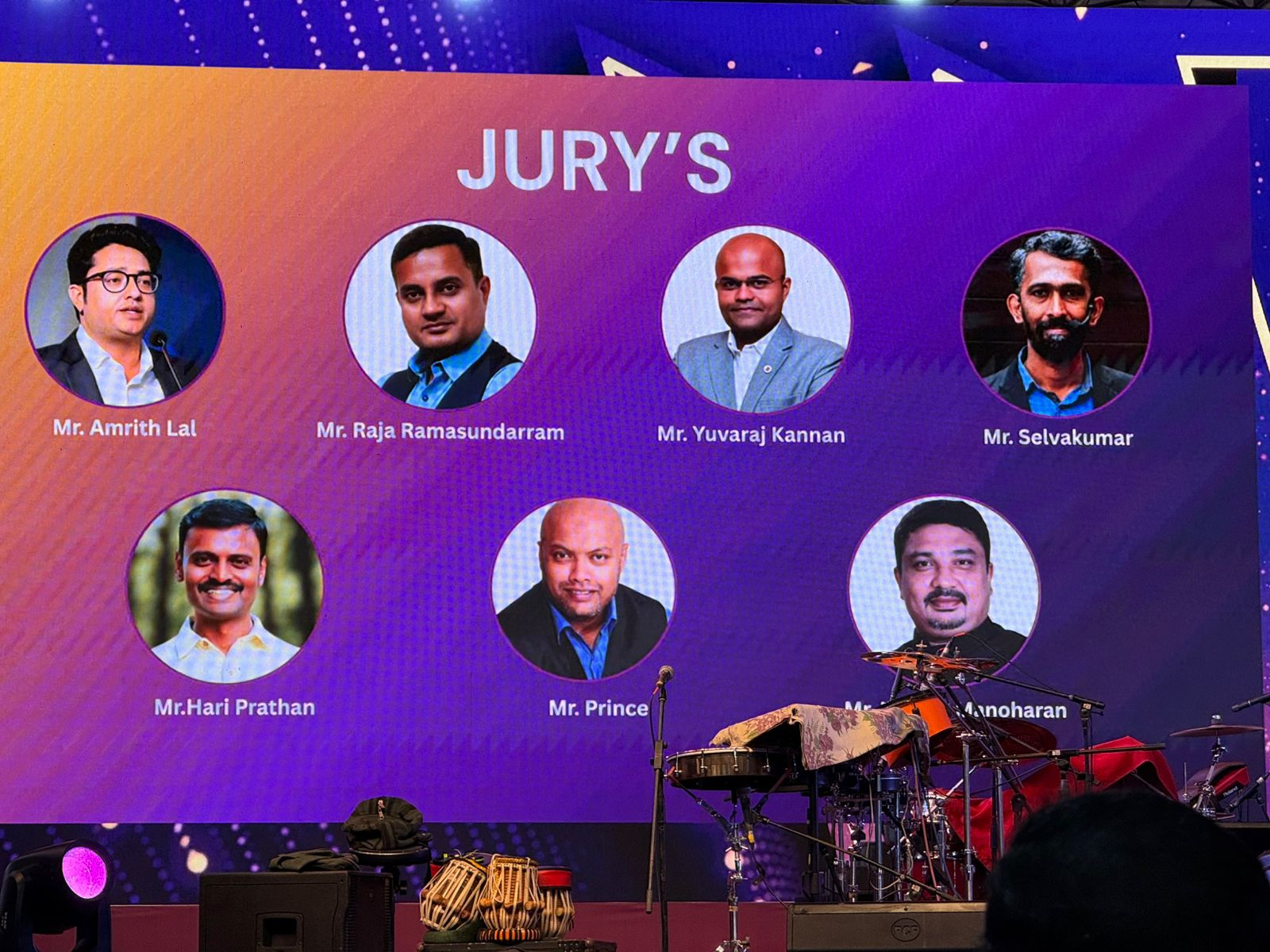Selva Kumar, YESCON and YESMARKT Jury receiving recognition at YESCON 2025 from Puducherry Minister A. Namassivayam.